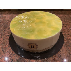 Entremet Coco, citron, framboise