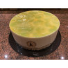 Entremet Coco, citron, framboise