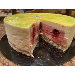 Entremet Coco, citron, framboise
